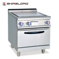 Restaurant Kitchen 700 Series Built Electric Griddle With 2/3 Flat And 1/3 Outdoor Barbecue Grill Machine